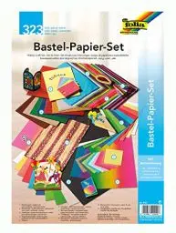 Produktbild: folia 940 - Bastelpapier - Set Ganzjahr, 323 Teile - Kreativset für Kinder und Erwachsene mit verschiedenen Bastelmaterialien
