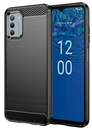 Produktbild: Folmecket Nokia G42 5G/G22 5G/G310 Hülle, Karbonfaser, Kratzfest, stoßdämpfend, weiche TPU-Gummi-Schutzhülle für Nokia G42 5G/G22 5G/G310 6,56 Zoll Schwarz