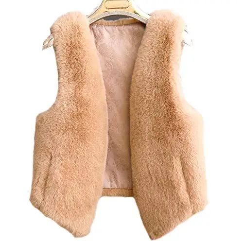 Produktbild: FOLOBE Damen Winter Warm Faux Pelzweste kurz Gilet