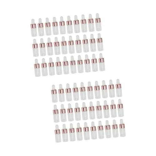 Produktbild: FOMIYES 100 Stk Flasche Mit Ätherischen Ölen Klare Glasflasche Tropfflaschen Aus Glas Glasfläschchen Glasflasche Mit Verschluss Medizin-tropfflasche Parfüm Kosmetik Soda-kalk-glas Reisen