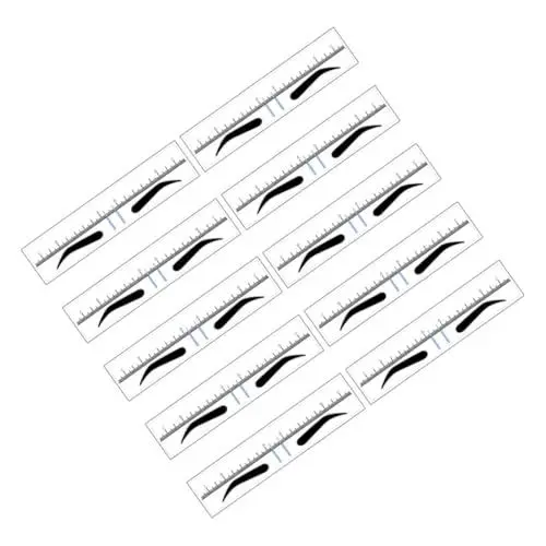Produktbild: FOMIYES Augenbrauen-positionierungswerkzeug 10-teiliges Augenbrauen-vorlagen-messlineal Für Make-up Einfach Symmetrisch