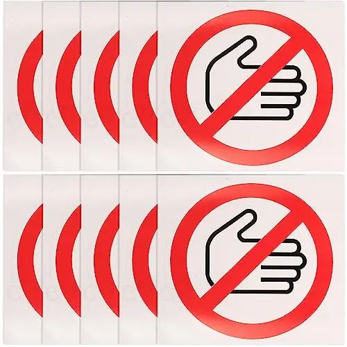 Produktbild: FOMIYES 10 Stück No-Touch-Schild-Aufkleber Dont-Touch-Warnschild-Sticker Not-Touch-Warnschild-Aufkleber