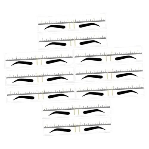 Produktbild: FOMIYES Augenbrauen-schablonen-lineal 10 Stück Augenbrauen-tätowierungs-lineal Aufkleber Für Die Augenbrauenform