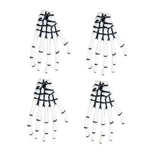 Produktbild: FOMIYES 16 Stk Haarnadel Krallenhaarspangen Teufelsskelett Haarspangen Skelett Hände Knochen Haarspangen Halloween-haarspangen Halloween-kopfschmuck Weiß Kunststoff Punk Haarseil