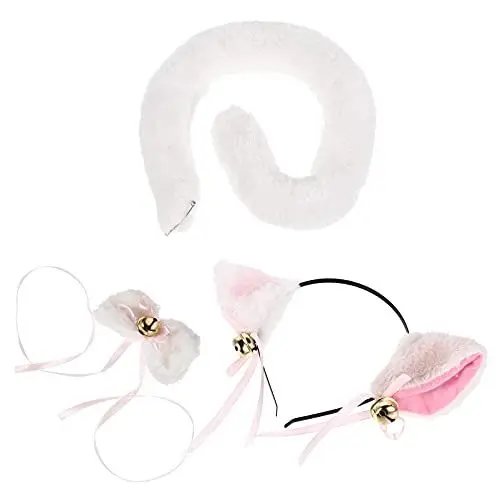 Produktbild: FOMIYES 1satz Katzenohren Haarreif Mit Und Fliege Teiliges Cosplay Kostüm Für Damen Für Karneval Halloween Und Kostümpartys Kreatives Accessoire Für Tierkostüme