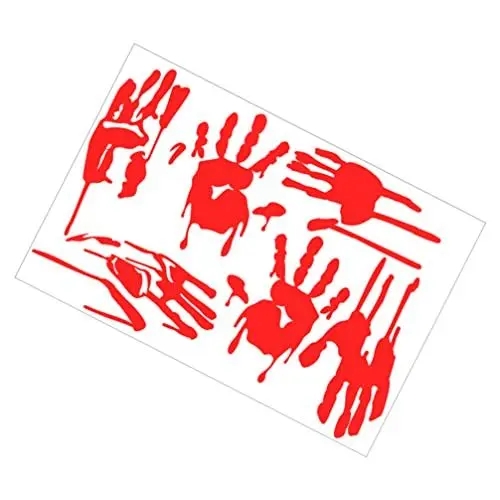 Produktbild: FOMIYES 1 Blatt Fluoreszierende Aufkleber Halloween gruselige Wandtattoo schreckliche Fenster haftet Halloween wanddeko Halloween fensterbilder Wandaufkleber Dekor Horror-Leuchtaufkleber