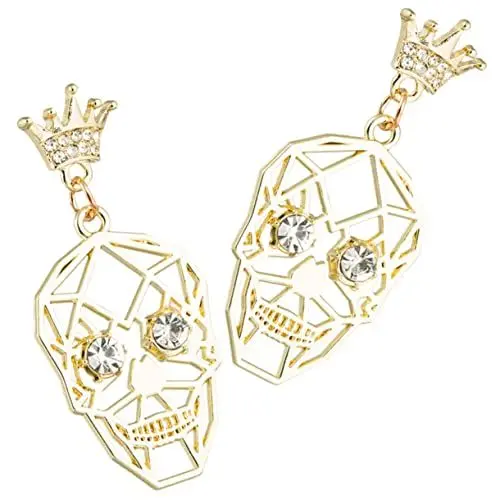 Produktbild: FOMIYES 1paar Titel Geisterhafte Schädel-ohrringe Für Frauen Elegante Baumelnde Halloween-jewelry Für Partys Feste Und Alltag