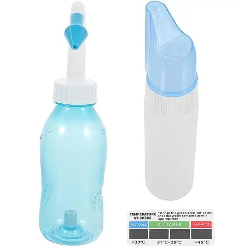 Produktbild: FOMIYES 1 Satz Nasenreinigung Waschflasche für Nasenspülung mit Herzform Temperaturaufkleber und Sprühflasche Effektives Reinigungswerkzeug zur Linderung von Nasenverstopfung und Pflege