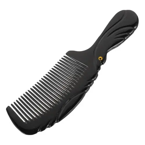 Produktbild: FOMIYES Ergonomischer Haarkamm Aus Schwarzem Büffelhorn Friseurwerkzeug Für Frauen Und Männer Zufälliger Haarstil