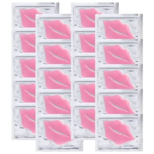 Produktbild: FOMIYES 20 Stück Ernährung Lippenmasken Feuchtigkeitsbooster Schlaflippenmasken Feuchtigkeitsspendende Lippenmasken Kristall-Lippenpflegepads Maskenschutz (Rosa)