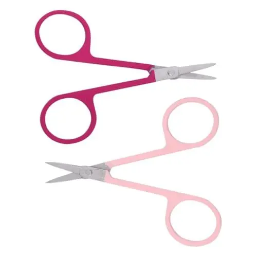 Produktbild: FOMIYES 2St Schönheit Maniküre Schere Augenbrauenschere Schnurrbartschere Bartschneider Haarpflegeschere Augenbrauenformung Augenbrauenrasierer Werkzeug zum Schneiden von Wimpern Gummi
