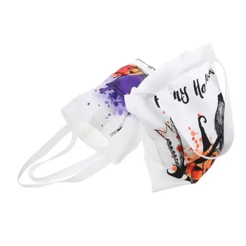 Produktbild: FOMIYES 2St Tragetasche Halloween begünstigt Taschen Geschenktasche halloween tasche halloween bag Snack-Taschen Canvas-Einkaufstasche Halloween-Requisite Einkaufstasche behandeln