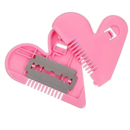 Produktbild: FOMIYES 2 Stück Haarkamm Stylingkamm Haarschneider Haarklinge Kamm Kantenknallschneidewerkzeug Haarschneidewerkzeug Knallhaarschneidewerkzeug Knallfriseurkamm Haarschneidemaschine Rosa