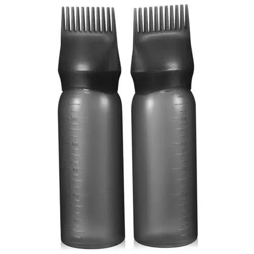 Produktbild: FOMIYES Applikatorflasche Für Haar- Und Kopfhautbürste 2 Stück Wurzelkamm-quetschflaschen Zum Färben Und Ölen Der Haare