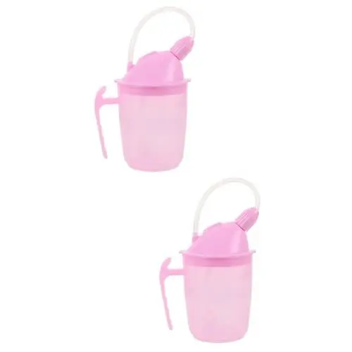 Produktbild: FOMIYES 2st Trinkbecher Für Erwachsene Tasse Trinkbecher Für Patienten Behindertenprodukte Für Erwachsene Rekonvaleszenz-fütterungsbecher Henkelbecher Polypropylen (pp) Rosa