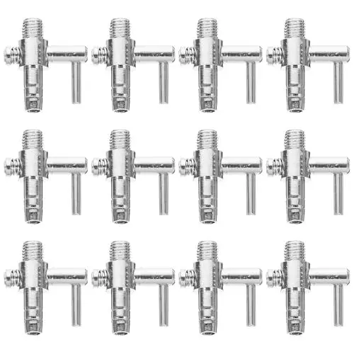 Produktbild: FOMIYES 30 StüCk Aquarium Luftverteiler Mit Einstellbarem Durchflussregelventil, Edelstahl Hebelventil, Kompatibel Mit 4mm AquarienschläUchen, Ideal FüR Sauerstoffzufuhr