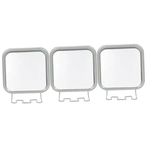 Produktbild: FOMIYES 3St Haken Kosmetikspiegel Razor rasiere Kleiner Badezimmerspiegel tragbares Bad Saugnapfspiegel Badewanne Rasierspiegel persönliche Spiegel Schminktisch mit Lichtern Rahmen Glas