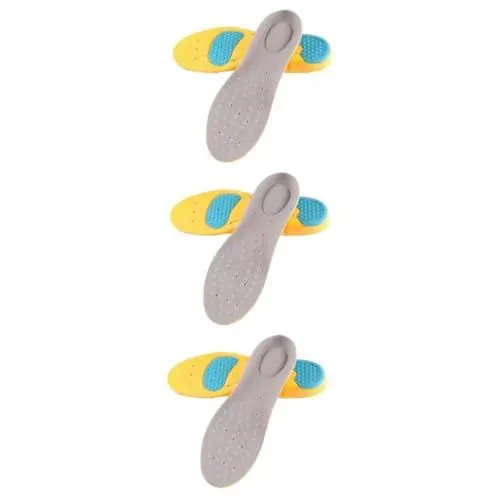 Produktbild: FOMIYES 3 Paare Sneaker-innensohle Orthopädische Einlagen Basketball-einlegesohlen Fuß Schuheinlagen Sport Einlegesohlen Einlagen Für Wanderschuhe Absorbierende Schuheinlage Yellow Schwamm