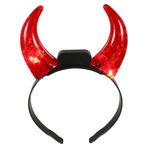 Produktbild: FOMIYES 3 Stk Dämon Horn Stirnband Led Teufelshörner Stirnband Halloween Teufelshörner Stirnband Teufelshaarreifen Stirnband Aus Teufelshorn Cosplay Elektronische Bauteile 3d Bilden