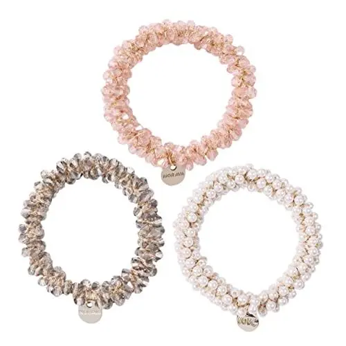 Produktbild: FOMIYES 3st Pferdeschwanz Inhaber Zopfgummi Haarhalter Für Frauen Stretch Haarbänder Haarband Kristall Haargummis Perlen Haar Seile Haarringe Haar Gummibänder Fräulein Kugelkopf Armband