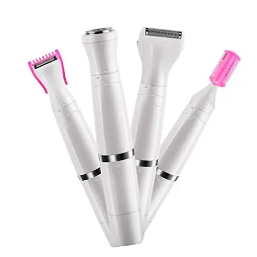 Produktbild: FOMIYES 4 In 1 Elektrischer Bikini-Trimmer Rasierer Körperhaarschneider Schönheitsmaschine Privater Achselrasierer Für (Weiß)
