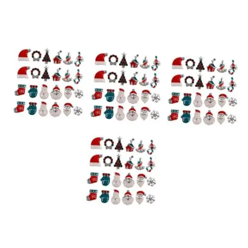 Produktbild: FOMIYES 4 Kisten Nail-art-zubehör Nagel Charme Nagel Strasssteine ​​und Charms Junk-charms Weihnachtsanhänger Für Socken Goldperlen Für Nägel Goldanhänger Für Nägel Sternenzauber Legierung