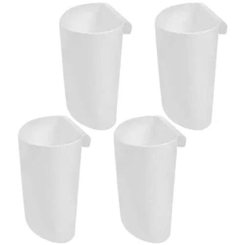 Produktbild: FOMIYES 4 StüCk HäNgende AufbewahrungsköRbe FüR Rollwagen, Kunststoff-HäNgeeimer, Weiß, 12 X 11,7 X 7 Cm, Vielseitige BehäLter FüR Stifte, Make-up, Pflanzen Und KüChenutensilien