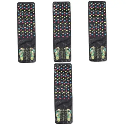 Produktbild: FOMIYES 4 Stück Fußmassagematte Fußdruck Massage Pad Fußsohlenmassage Matte Massagegerät für Fußreflexzonenmassage Akupressurmatte fußpflege versorgung Akupunkt-Stimulations-Massagegerät