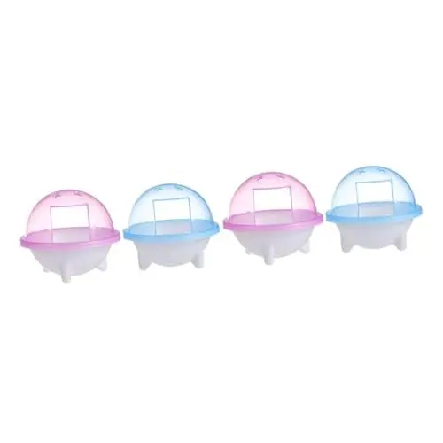 Produktbild: FOMIYES 4 Stück Hamsterbad Kleintierkäfig Toilette Hamster Im Sandkäfig Hamsterkäfig-badewanne Sandbadbehälter Für Hamster Badehaus Für Hamster Großer Mund Plastik Geschirr