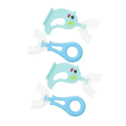 Produktbild: FOMIYES 4er-pack Kinderzahnbürsten Mit Cartoon- U-form Weiche Borsten Für Die Mundpflege Von Kindern