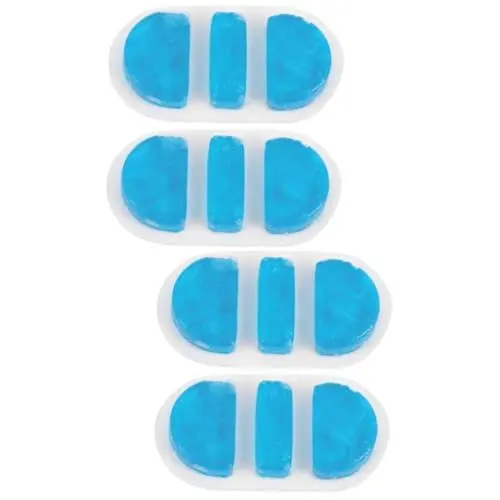 Produktbild: FOMIYES 4 Stück Nasenstegpad aus Gel heizlùfter ice bag leckerli dose Gel-Nasenkühlung Geltherapie Gelkühlung Kühlendes Gelkissen Gel-Gesichtskühlung kühlmatten Nasenpflege treat TPU Blue
