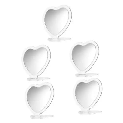 Produktbild: FOMIYES 5st Desktop-kosmetikspiegel Herz Spiegel Rasierspiegel Für Männer Persönliche Spiegel Tisch-kosmetikspiegel Spiegel Für Schreibtisch Schminkspiegel Für Schminktisch Glas