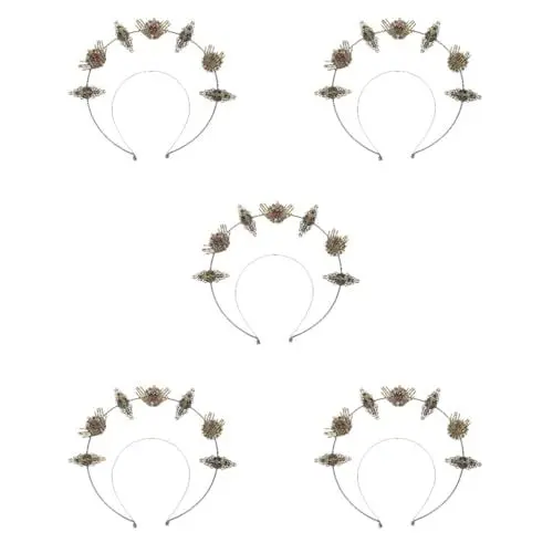 Produktbild: FOMIYES 5st Halo-stirnband Unserer Lieben Frau Göttin Kostümzubehör Lorbeerblatt Tiara Maria Göttin Hochzeit Damen-stirnband Göttin Kopfbedeckung Frauen Gotisch Metall Fräulein Schal