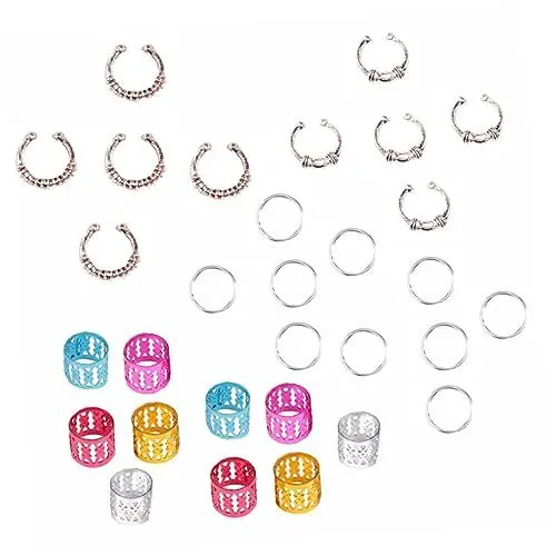 Produktbild: FOMIYES 60 Stück Diy-Zopfspangen Zopfringe Zopf-Haar-Accessoires Haarspangen Für Frauen Haarspange Für Frauen Trendige Ringe Damen-Haar-Accessoires Zöpfe Haarnadeln
