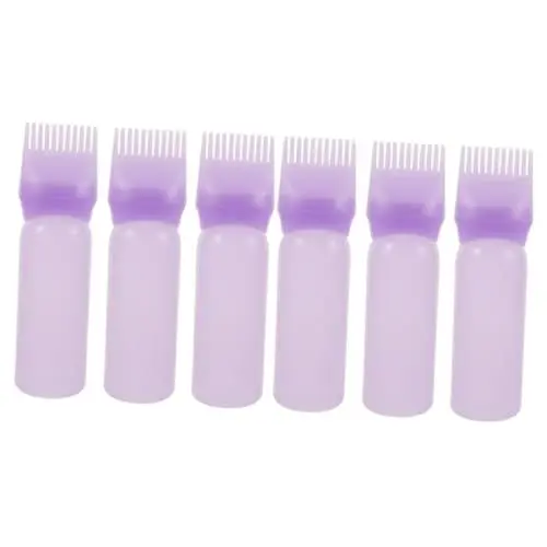 Produktbild: FOMIYES 6stücke Teiliges Wurzelkamm-flasche Für Haarfärbemittel Und Haaröl Praktische Applikatorflasche Mit Kammbeschichtung Für Gleichmäßiges Auftragen Für -haarfärbung Und
