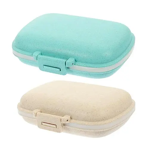 Produktbild: FOMIYES 3 Sets Aufbewahrungskoffer Mit 8 Fächern Tragbarer Pillen-organizer Medikamentenschrank-organizer Dekorativer Reisebehälter Für Medikamente 2 Stück * 3