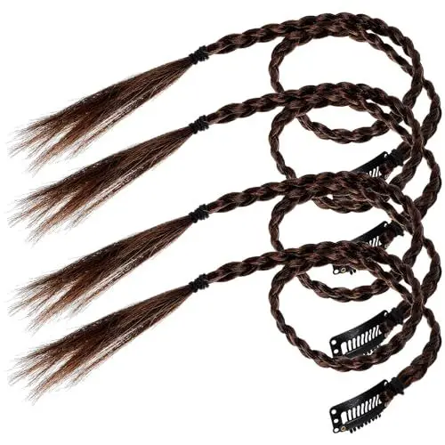 Produktbild: FOMIYES 8 Stk Perücke Zopf Clip Für Geflochtene Haarverlängerungen Zopfverlängerungen Haargummi Haarverlängerungen Für Zöpfe Gefälschter Zopf Künstlich Haarschmuck Baby Hochtemperaturdraht