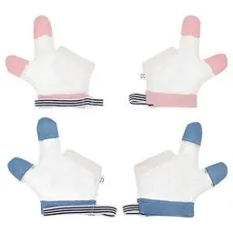Produktbild: FOMIYES Finger-Saugschutz-Handschuhe FüR Babys, 2 Paar, Mesh-Material, Hilft Beim AbgewöHnen Des Daumenlutschens Und NäGelkauens, Tragbar FüR Zuhause Und Unterwegs