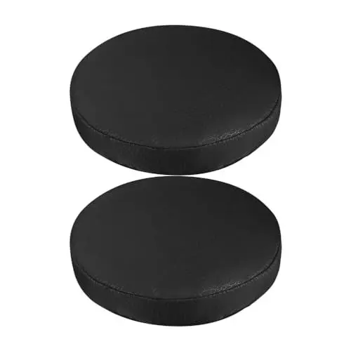 Produktbild: FOMIYES Barhocker-Bezug, wasserdicht, PU-Leder, Schwarz, rund, Stretch, Hockerkissen, waschbar, für Bar, Zuhause, Büro, 30 cm, 2 Stück
