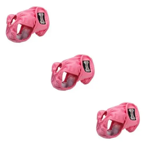 Produktbild: FOMIYES Einwegwindeln 3st Hygienewindeln Für Hunde Periodenpads Für Hündinnen Menstruationswindeln Für Hunde Hosen Für Hunde Hundewindel Windeln Für Läufige Hunde Kleider Rosa Waschbar