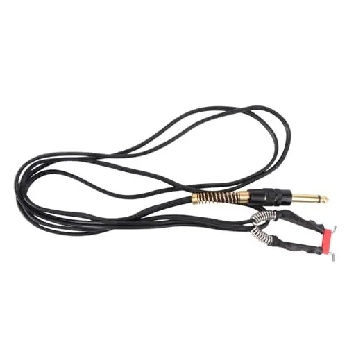 Produktbild: FOMIYES Hakenlinie Tätowierung verbinden Drähte Clip-Kabel Tattoo-Netzkabel Stromkabel Stecker strapazierfähiges Kabel Stromversorgung der Maschine Tattoo-Hookline Black