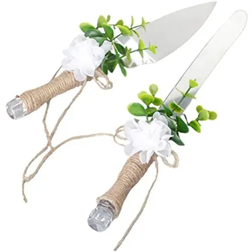 Produktbild: FOMIYES Hochzeitstorten-Servierset: Hochzeitstortenmesser -Heber-Set Edelstahl-Kuchentorten-Gebäckbesteck Servierutensilien Braut Bräutigam Für Hochzeitsfeiern 2St