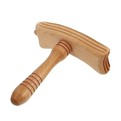 Produktbild: FOMIYES Kratzstock thailändischer massagestab Holzrücken Muskelschaber massagematte ganzkörpermassage gua sha Massagebrett Kratzwerkzeug Gesicht Scrollrad Rückenstock Massagegerät Buche