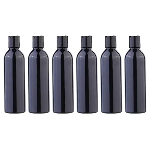 Produktbild: FOMIYES Leere Pumpflaschen Nachfüllbare Flaschen Kosmetische Beh?lter: 6 Stücke 250Ml Schwarz Quetschbare Shampoo Flasche Kulturflaschen mit Pressscheiben Flip Cap für Lotionen Creme Plastikflaschen