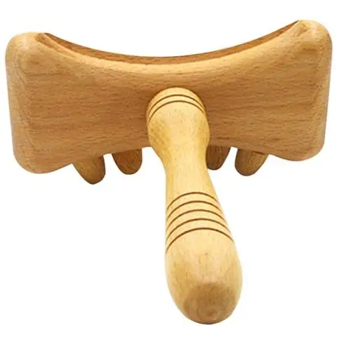 Produktbild: FOMIYES Massagegerät zum Entspannen gua sha massage stick hand massager Körpermassagerolle Handmassagegeräte für den Körper manuelle Akupunktmassage Guasha-Stick aus Holz hölzern