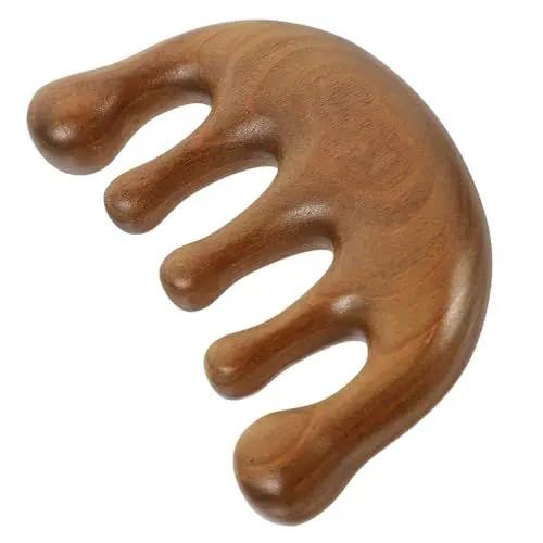 Produktbild: FOMIYES Sandelwood Comb Anti-static Massagekamm Für Kopfhautpflege Gezahntes Design Zur Entspannung Aus Natürlichem Sandelholz Für Gesunde Haare Und Kopfhautpflege