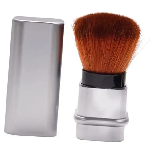 Produktbild: FOMIYES Nagelstaubbürste Foundation-pinsel Rouge-make-up-pinsel Makeup Bürsten Puderpinsel Rougepinsel Einziehbar Puff Make-up Pinsel Nagelbürste Bilden Reisen Abs-galvanikbürstengriff