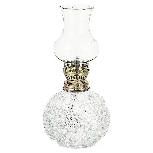 Produktbild: FOMIYES Retro Petroleumlampe Glas Transparent, ÖLlampe FüR Zuhause, Dekorative Kerosinlampe FüR Familienessen Und Partys, 19x9x9 Cm