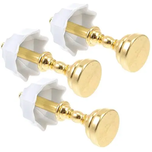 Produktbild: FOMIYES 3 StüCk Puppenhaus Miniatur Lampen, 1:12 Mini Tischlampen, Puppenhaus Nachttisch Led Lampe Modell, Puppenhäuser MöBel ZubehöR FüR Kinder, Golden