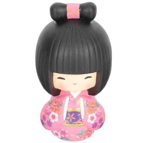 Produktbild: FOMIYES Skulpturen Figuren Japanischer Puppenkimono Japanische Puppe Süß Japanisches Puppenauto- Kimono-Puppe Porzellanpuppe Kimono-Kokeshi-Puppe Kind Sushi Orientalische Puppe Harz